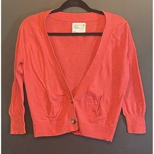 Vintage American Eagle Outfitters Red Cardigan V Neck Seater Women’s Medium A76